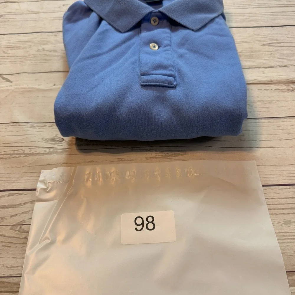 Polo Ralph‎ Lauren Short Sleeve 100% Cotton Blue Polo Shirt Men's Size XL